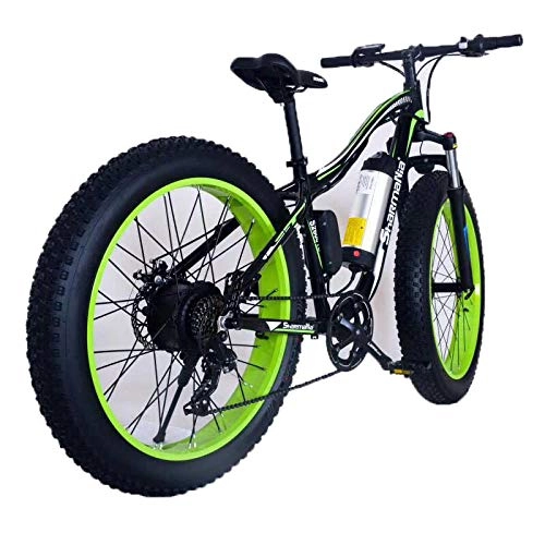 Mountain bike elettriches : Biciclette elettriche per adulti, bici elettriche in lega di alluminio aeronautiche Biciclette fuoristrada, 26 "36 V 250 W 10, 4 Ah batteria agli ioni di litio rimovibile Mountain Ebike-Verde nero