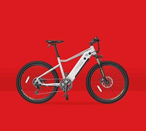 Mountain bike elettriches : BMX adulti elettrica Mountain bike, 7 biciclette Velocit 250W Neve, con HD LCD impermeabili Meter / 48V 10AH batteria al litio bicicletta elettrica, 26 pollici Ruote 5-25 ( Color : White )