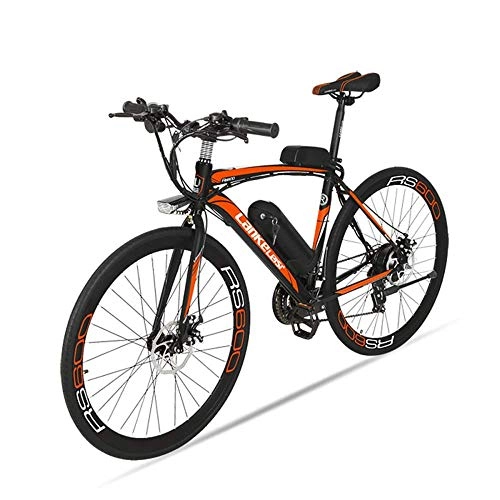 Mountain bike elettriches : BNMZX Bicicletta elettrica, Bici da Strada Maschio / Femmina, capacit 240W / 36V / 10ah-20ah, Durata della Batteria 100km, 4 Colori tra Cui Scegliere, Orange-36V15ah