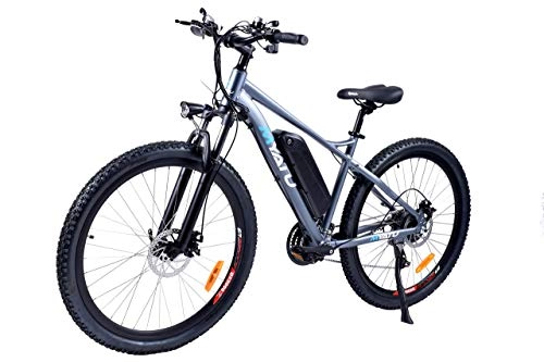Mountain bike elettriches : Bonheur 27.5" Bici elettrica for Adulti, Bicicletta elettrica con 250W Motore, 36V 8Ah Batteria Rimovibile, Professionista 21 velocit di Trasmissione Ingranaggi (Color : Grey)
