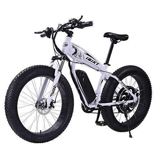 Mountain bike elettriches : CLG - Bicicletta elettrica da 26", per Mountain Bike, con 21 Marce, 1000W-48V-17Ah, Batteria al Litio, Freno a Disco