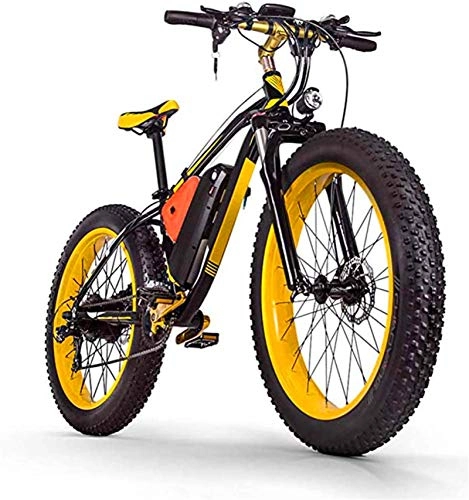 Mountain bike elettriches : CLOTHES Mountain Bike elettrica, 26-inch Fat Tire Bicicletta elettrica / Batteria al Litio 1000W48V17.5AH MTB, 27-velocità Neve Bike / Cross-Country Mountain Bike for Uomini e Donne, Bicicletta
