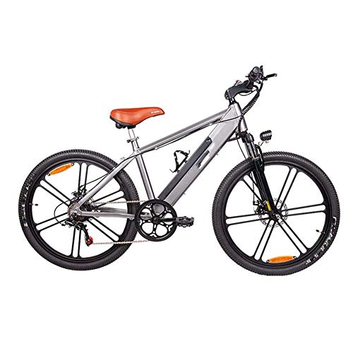 Mountain bike elettriches : CXY-JOEL Mountain Bike Elettrica per Adulti, Motore da 350 W Pendolare Urbano da 26 Pollici Bici Elettrica Ammortizzatore Forcella Anteriore 6 Velocità 48V / 10Ah Batteria Al Litio Rimovibile Unisex
