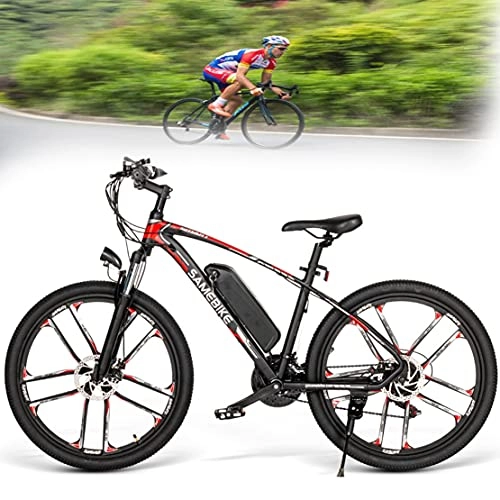 Mountain bike elettriches : DDCHH Mountain Bike Elettrica Pieghevole, Bici Elettrica da Esterno 350W 48V con Batteria agli Ioni di Litio Rimovibile, Motore Senza Spazzole, Ebike è Adatta per Neve, Montagna, Sabbia, Black