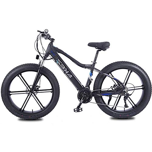 Mountain bike elettriches : DDFGG Biciclette elettriche. 26", 27 Cambi di velocità, 10AH Batteria, 36V350W Motore Snowbike Elettrica, Black, B