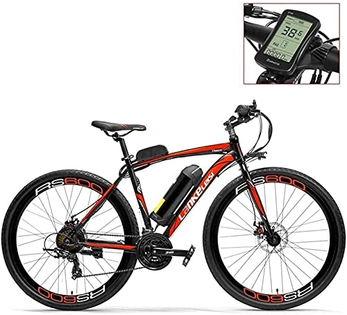 Mountain bike elettriches : Ebikes, Adult Mountain E-Bike 700C Pedale Assist Electric Bike36V 20Ah Batteria 300W Motore in lega di alluminio a forma di aeroy a forma di aerodinamico Sia il freno a disco 20-35km / h Bicicletta da