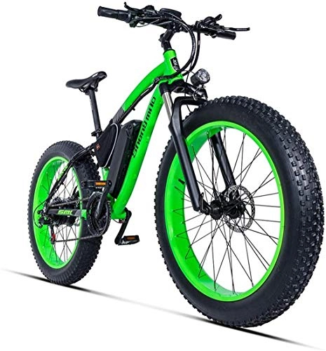 Mountain bike elettriches : Elettrico Mountain Bike 26 Pollici 500W 48V 17AH con Rimovibile Grande capacit della Batteria al Litio Disc E-Bikes Bicicletta Elettrica 21 Speed Gear E Tre modalit di Funzionamento, Verde