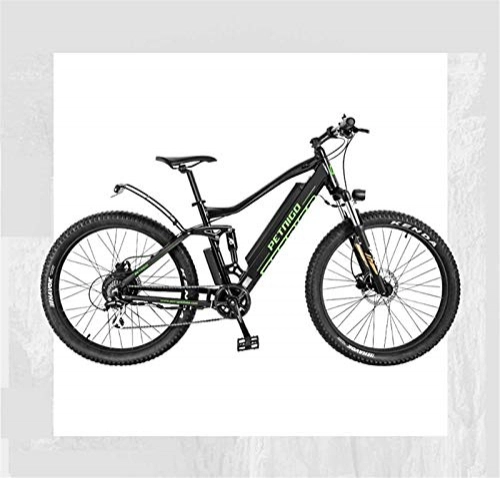 Mountain bike elettriches : GMZTT Unisex Bicycle Adulti 27.5 inch Electric Mountain Bicycle, Sospensione Fuoristrada Lega di Alluminio Bicicletta elettrica di 7 velocit, con Display LCD Multifunzione (Color : A, Size : 70KM)