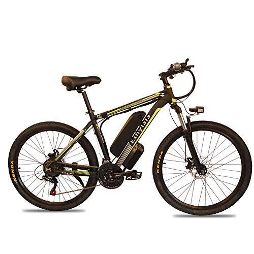 Mountain bike elettriches : KT Mall Bicicletta elettrica Batteria al Litio Assisted Mountain Bike per Adulti elettromagnetico Freno Anti-Skid Ammortizzatore 48 V 27 velocità, 3, 48V15AH350W