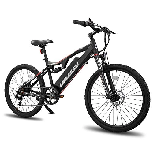 Mountain bike elettriches : LAMASSU E-Bike E-Bike E-Bike E-MTB con batteria da 36 V 10 Ah con cambio Shimano a 7 marce, telaio in alluminio, freno a disco, display LCD, bicicletta elettrica, uomo e donna