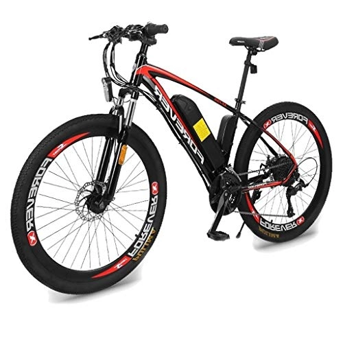 Mountain bike elettriches : LYRWISHLY Biciclette for Adulti elettrici, ad Alta Acciaio al Carbonio Ebikes Biciclette all Terrain, 26" 36V 12Ah Rimovibile agli ioni di Litio Montagna-Bici for Mens (Size : Spokewheel 12Ah)