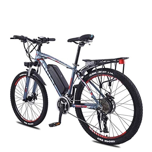 Mountain bike elettriches : LZMXMYS Bici elettrica, 26" Mountain Bike elettrica for Gli Adulti, 350W E-Bici con 36V 13Ah agli ioni di Litio for Gli Adulti, Professionista 27 velocit di Trasmissione Ingranaggi (Color : Blue)