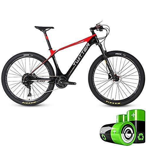 Mountain bike elettriches : LZMXMYS Bici elettrica, Elettrico Mountain Bike Ibrido motoslitta 27, 5 Pollici Ultra Adulto Pedale della Bicicletta Luce 36V10Ah Built-in Batteria al Litio (5 File / 11 velocit) (Color : Red)
