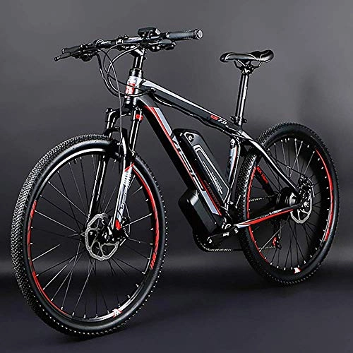 Mountain bike elettriches : LZMXMYS Bicicletta elettrica, elettrico mountain bike, 26 pollici ibrido bicicletta / (36V10Ah) 24 del sistema di alimentazione a velocit freni a disco meccanici 5 velocit freno anteriore ammortizza