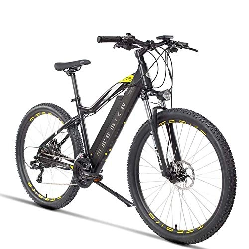 Mountain bike elettriches : MIAOYO Bicicletta da Montagna Elettrica per Adulti da 27, 5 Pollici, in Lega di Alluminio Aerospaziale in Lega di Alluminio, Biciclette Elettriche da 400 W, 48 V Batteria al Litio Invisibile