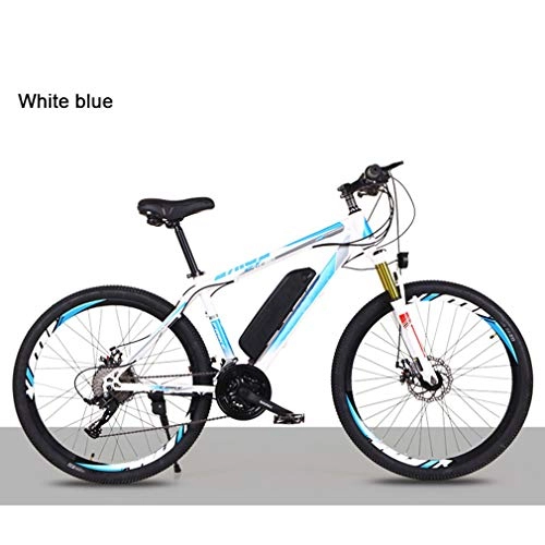 Mountain bike elettriches : NYPB 26"" Bici Elettrica da Citt / àTrekking / Mountain, Biciclette Elettriche per Adulto Motore 250W velocità Massima 35 km / h Batteria agli Ioni di Litio 36V 8AH / 10AH, White Blue, 27 Speed 36V10AH