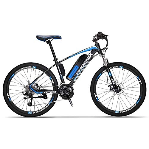 Mountain bike elettriches : Qinmo Bicicletta elettrica E-Bike-Leggero for Gli spostamenti e Il Tempo libero-26 Pollici Ruote, Batteria al Litio Removibile 36V 10Ah, Bici elettrica 27 velocità (Color : D)