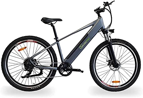 Mountain bike elettriches : SachsenRAD E-Bike R8 Flex Bike | 27, 5 pollici, motore 250 W, batteria al litio da 36 V / 8 Ah, cambio Shimano a 7 marce, freni a disco, display LED, luce anteriore con certificazione StVZO, grigio