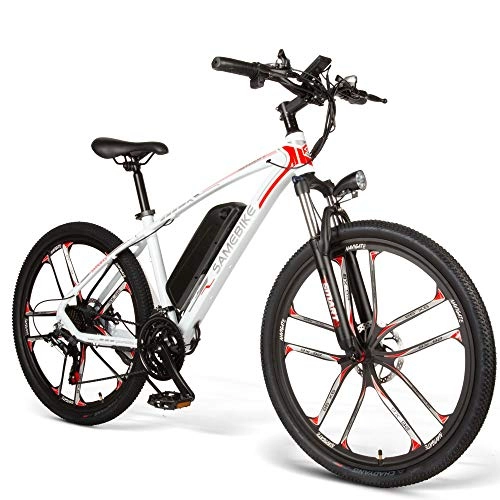 Mountain bike elettriches : SHIMANO 21 Speed Electric Bike for Adults, 48V / 3Ah Battery, 350W Brushless Motor Milage 35KM / 60KM On PAS Mode Mountain Bicycle, 26 Inch Tire Max Speed 30KM E Bike E