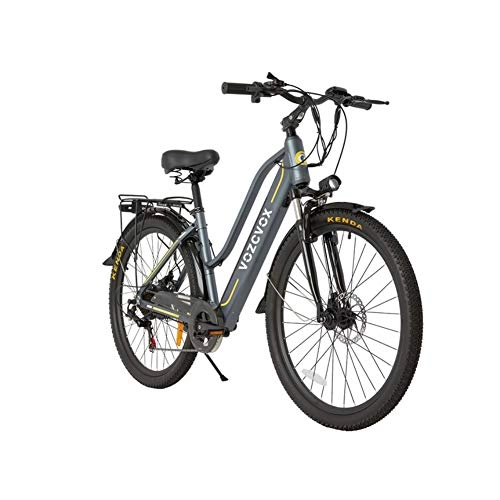 Mountain bike elettriches : Skyzzie Bicicletta elettrica da Trekking Bici Elettrica da Citt Mountain Ebike con Batteria Rimovibile agli Ioni di Litio da 48 V / 9.6Ah, 350 W, 3 modalità, Shimano a 7 velocità, 26" / 24