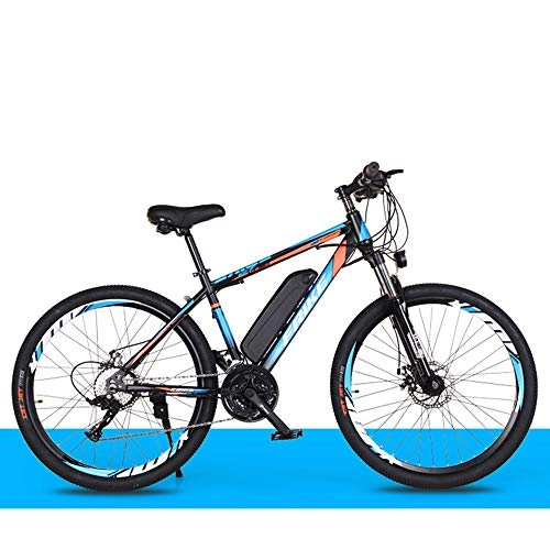 Mountain bike elettriches : SMAA Bici elettrica per Adulto, 26 '' Electric Mountain Ebike Biciclette, 21 velocità 36V 8A Batteria al Litio Rimovibile Batteria al Litio 250W Motore Potente, 3