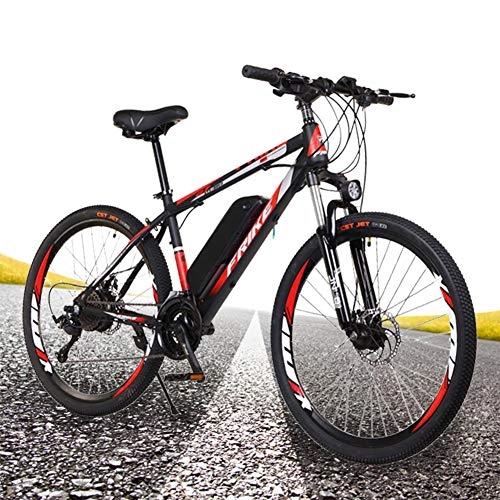 Mountain bike elettriches : Starsmyy E-Bike Bici Mountain Bike Bici Elettrica con Cambio 27 velocità, 250W 26" Bici City Bike con Sospensione E Illuminazione della Forcella Anteriore, Batteria agli Ioni di Litio 36V / 10AH