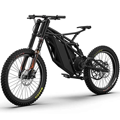 Mountain bike elettriches : WLWWCX Elettrico Mountain Bike, Dirt Bicicletta Elettrica con 48V 20Ah-21700 Batteria al Litio con L'energia, Ammortizzatore del Sistema, Lindau ATV Moto, Nero