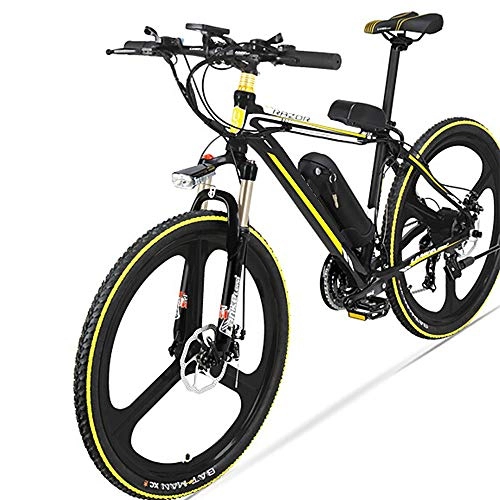 Mountain bike elettriches : WuZhong F Bicicletta elettrica elettrica a Cinque velocit a Cinque Ruote con Batteria al Litio da 48 V per Mountain Bike da 26 Pollici