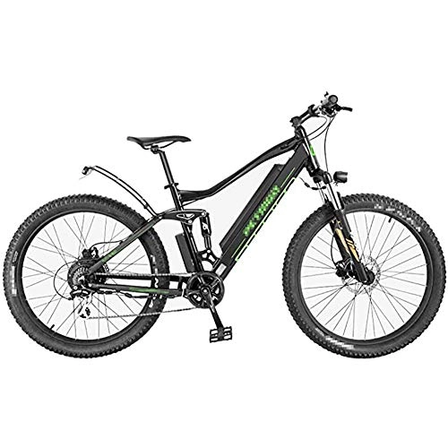 Mountain bike elettriches : WXX Bicicletta elettrica per Adulti 27, 5 '' 36V 10Ah / 14Ah Batteria al Litio Rimovibile 7 velocit elettrica Mountain Bike, per Gli Sport all'aperto, Nero