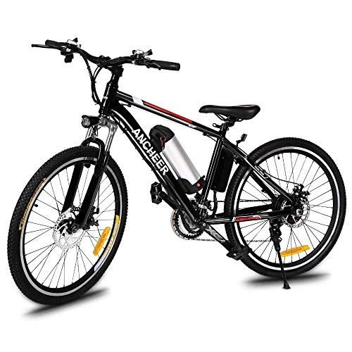 Mountain bike elettriches : YOUSR Bicicletta Elettrica da 26"250 W, Bicicletta Elettrica in Alluminio per Bici da 21 velocità EBike
