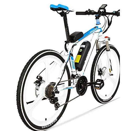 Mountain bike elettriches : YOUSR Mountain Bike Elettrico, Batteria al Litio Elettrica 48V a Batteria al Litio da 48 V, 26 Pollici White