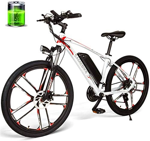 Mountain bike elettriches : ZJZ Mountain Bike elettrica, Mountain Bike Fuoristrada con Batteria al Litio da 26 Pollici 350W 48V 8AH per Uomini e Donne per Viaggi Fuoristrada per Adulti 30 km / h