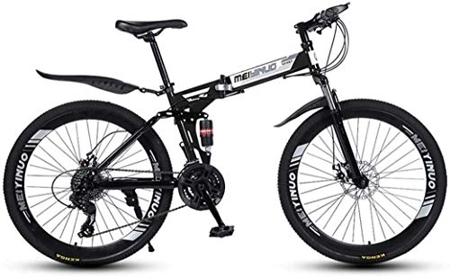 Mountain Bike pieghevoles : 26" 21 velocità per mountain bike d'età, telaio di sospensione in alluminio leggero completo, forchetta,