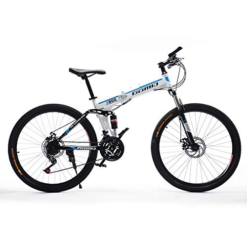 Mountain Bike pieghevoles : KOSGK Mountain Bike Bicycles Ruota 26 '' Telaio in Alluminio Leggero 27 velocità Freno A Disco
