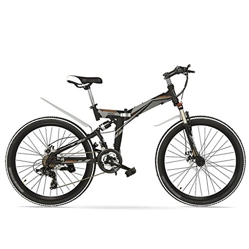 Mountain Bike pieghevoles : LI SHI XIANG SHOP La Bici di Montagna piegante 24 / 26 Pollici della Bicicletta può bloccare la Bici di velocità di Scossa (Colore : Black Gray, Dimensioni : 26 Inches)