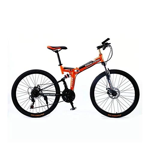 Mountain Bike pieghevoles : NoraHarry Flower Pieghevole da 26 Pollici in Acciaio 21-velocità Biciclette Doppio Disco Freno di Mountain Bike Strada Bike Racing Love Sports (Color : 21 Speed Lock Fork, Size : 21 Speed)