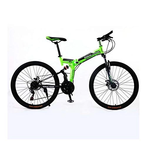 Mountain Bike pieghevoles : NoraHarry Flower Pieghevole da 26 Pollici in Acciaio 21-velocità Biciclette Doppio Disco Freno di Mountain Bike Strada Bike Racing Love Sports (Color : Black, Size : 21 Speed)