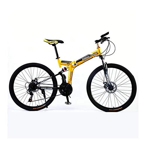 Mountain Bike pieghevoles : NoraHarry Flower Pieghevole da 26 Pollici in Acciaio 21-velocità Biciclette Doppio Disco Freno di Mountain Bike Strada Bike Racing Love Sports (Color : Orange, Size : 21 Speed)