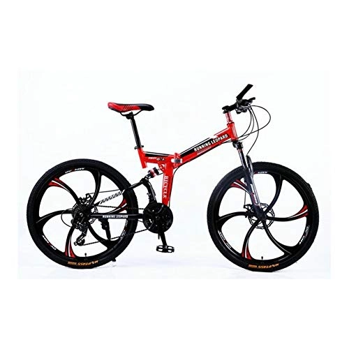 Mountain Bike pieghevoles : NoraHarry Flower Pieghevole da 26 Pollici in Acciaio 21-velocità Biciclette Doppio Disco Freno di Mountain Bike Strada Bike Racing Love Sports (Color : Purple, Size : 21 Speed)