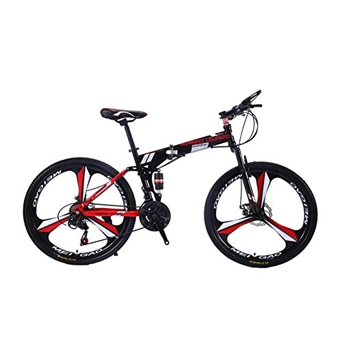 Mountain Bike pieghevoles : NoraHarry Flower Pieghevole da 26 Pollici in Acciaio 21-velocità Biciclette Doppio Disco Freno di Mountain Bike Strada Bike Racing Love Sports (Color : RU, Size : 21 Speed)