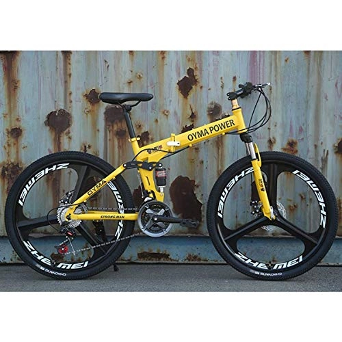 Mountain Bike pieghevoles : smzzz Sport all'aperto Pendolare City Road Bike Pieghevole 26" / 26inch Mountain Pieghevole 21 / 24 / 27 velocità Telaio Unisex in Acciaio 6 Raggi Ruota Integrata Premium Full Suspension 5 27 velocità