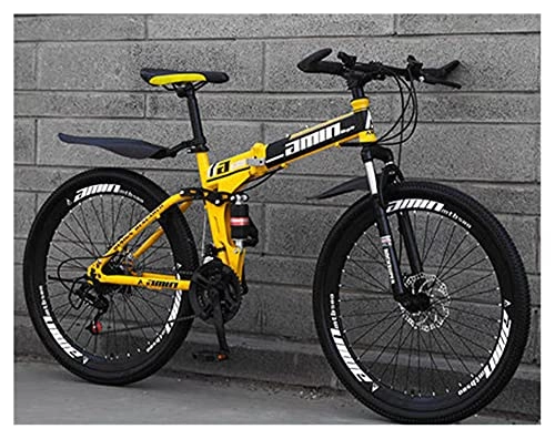 Mountain Bike pieghevoles : Story Mountain Bike Adulto Pieghevole Mountain Bike Sportivo Auto Doppio Shock Uomini e Donne Studenti velocità Racing (Color : Black Yellow, Size : 30 Speed)