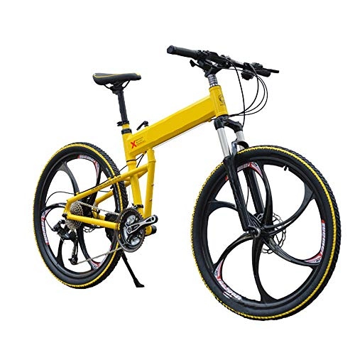 Mountain Bike pieghevoles : YYD Mountain Bike Pieghevole -27 velocit Olio Freno Una Ruota, Mountain Bike Portatile in Lega di Alluminio