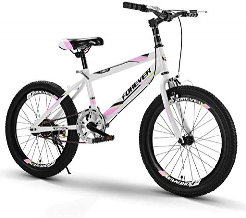 Mountain Bike : 20-pollici a velocità variabile Mountain bike, sella confortevole, antiscivolo Pedale, Kids Bike, sicuro e Brake Sensitive (Color : Pink)
