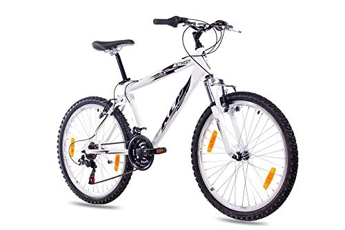 Mountain Bike : 24 pollici la bici mountain bike Unisex KCP Street in alluminio con 18 cambio Shimano Bianco