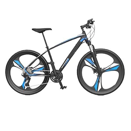 Mountain Bike : 26 / 27.5 "Wheel Adult Mountain Bike, 24 velocità, anteriore e posteriore freni a doppio disco meccanici, Off-road grado resistente all'usura pneumatici. (Colore: Blu, Dimensioni: 26 '')