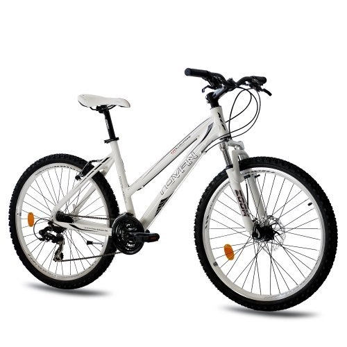 Mountain Bike : 26 KCP Mountain Bike in alluminio bicicletta Donna tovian 21 cambio Shimano Bianco – 66, 0 cm (26 pollici)