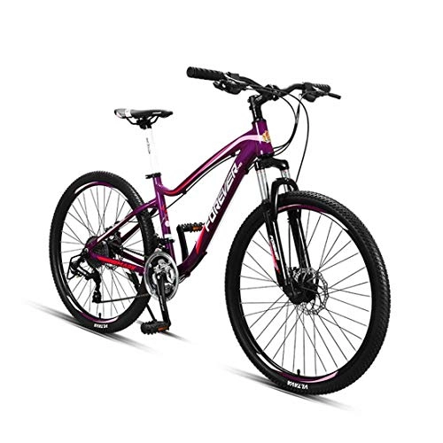 Mountain Bike : Adatto per mountain bike da donna a 27 velocità, 26 pollici, colore rosa