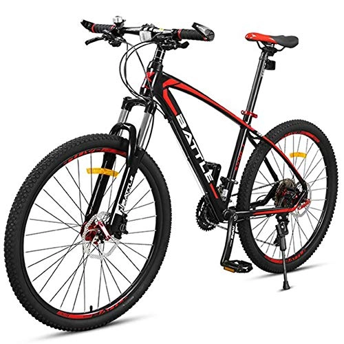 Mountain Bike : AP.DISHU 33 velocit Professione Mountain Bikes Leggero Telaio in Lega di Alluminio Biciclette 26 Pollici Doppio Freno A Disco Forcella Ammortizzata Bici da Strada, Rosso