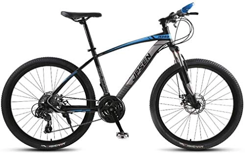 Mountain Bike : BANANAJOY Bici da corsa di adulti e donne Mountain bike maschile Viaggi Estate Outdoor Student Bicicletta doppio ammortizzatore velocità del disco freno regolabile biciclette (Colore: Blu, Dimensione: